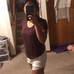 faded glory maroon/purple t-shirt